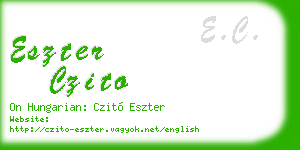 eszter czito business card