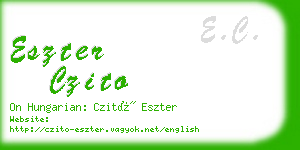 eszter czito business card
